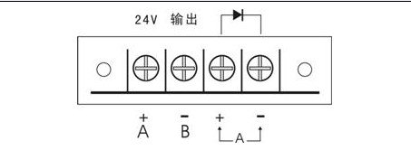 卸下變送器接線端的旋蓋，可以看到如圖所示的接線端子。
